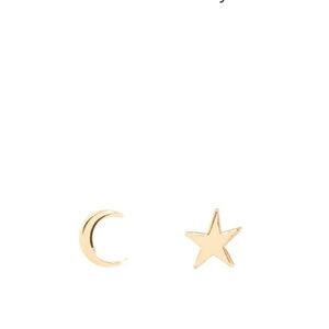 Catbird Gold Moon and Star Earrings